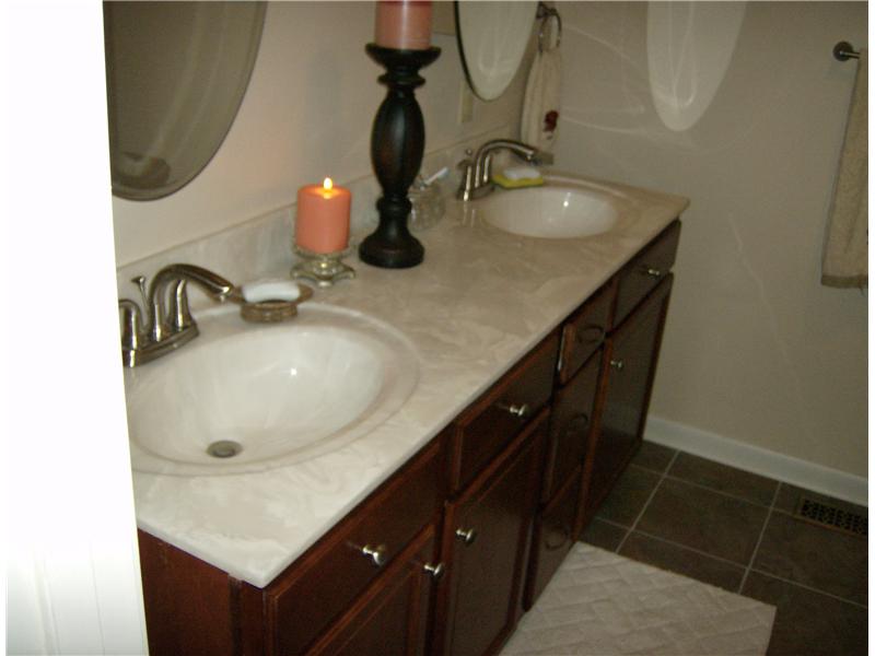 Double Sink & Vanity Before Bathroom Remodel | Bathroom Remodel | Fayetteville, NC
