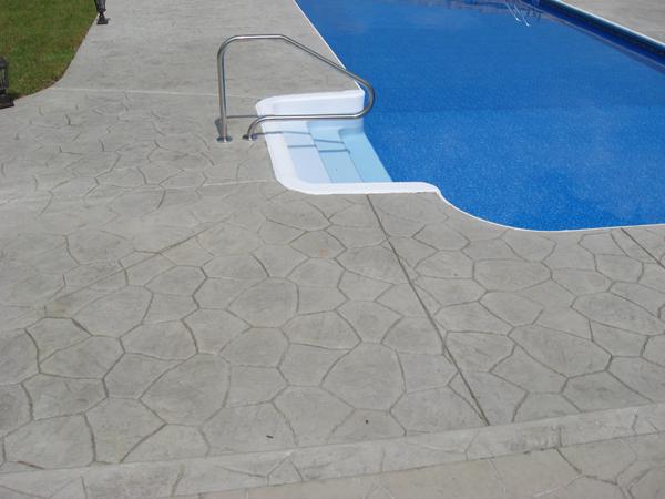 decorative stone pattern cement decking