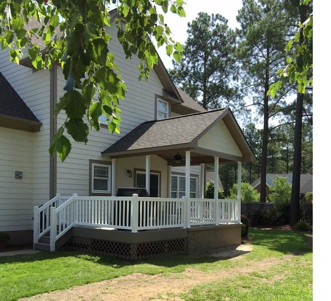 back deck with covered porch