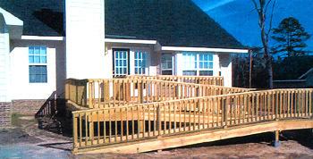deck on back of house with ramp