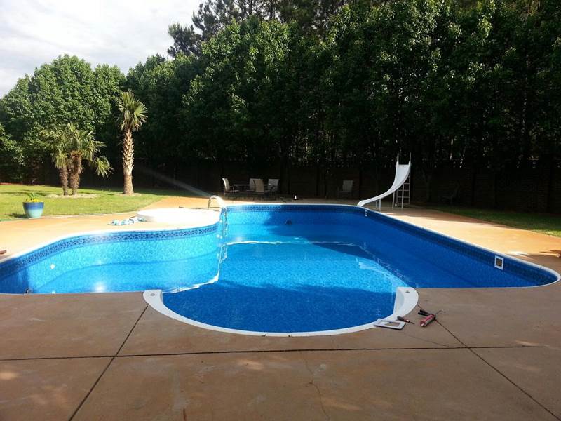 inground pool after repairs