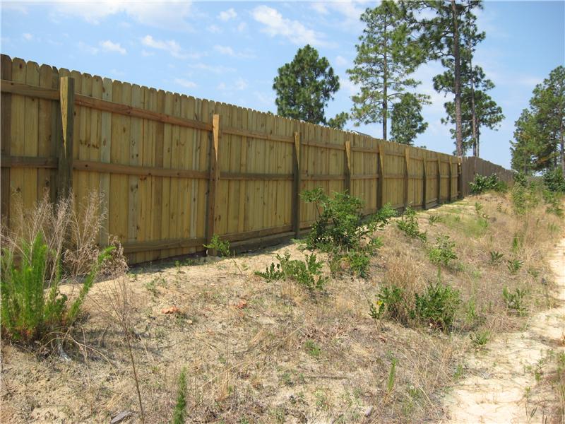 exterior view of board on board fence