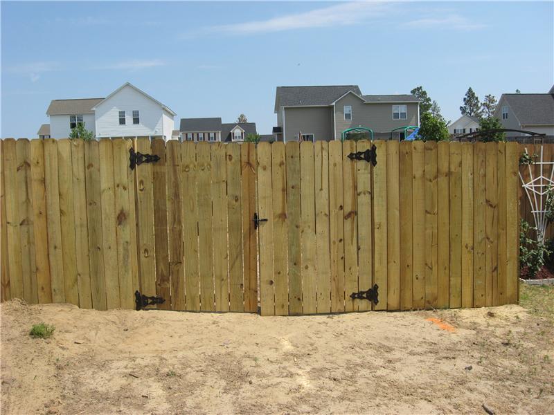 double door gate on board on board fence