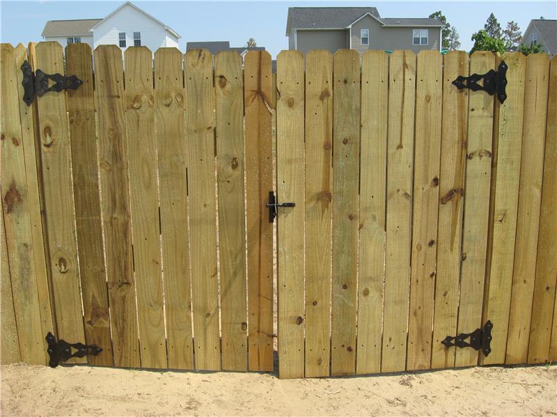 double door gate on board on board fence