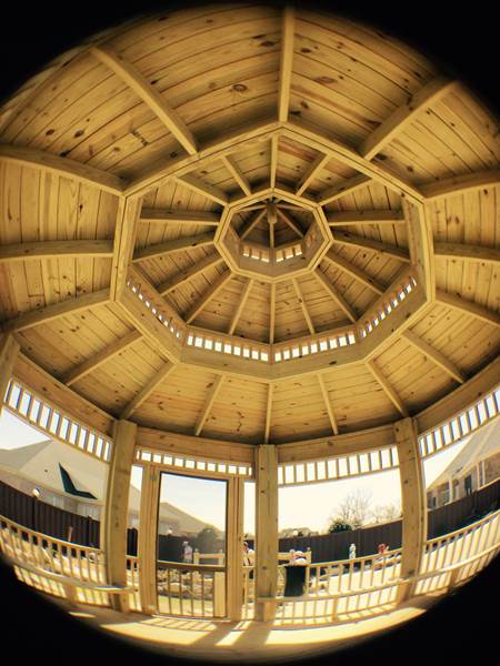 roof detail of 3 tiered gazebo