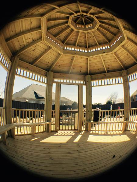 roof detail on 3 tiered gazebo