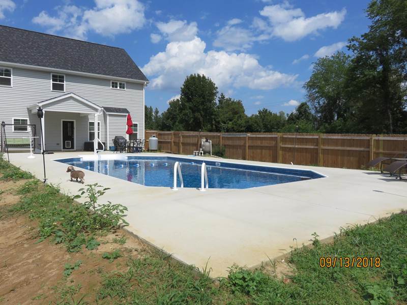 pool with cement decking