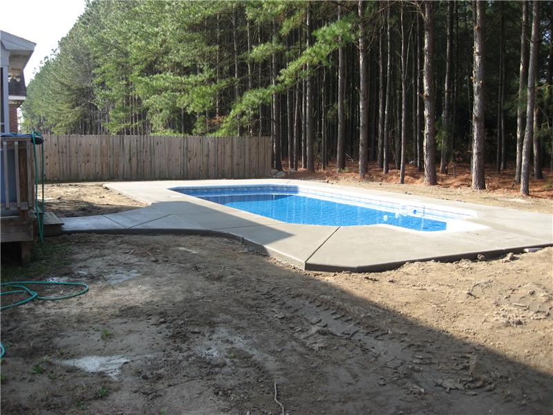 inground pool under construction