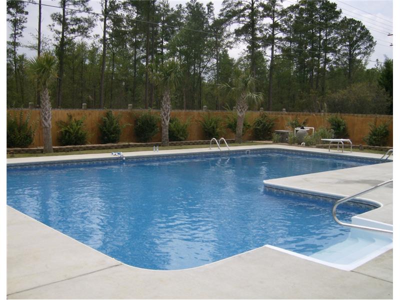 L shape inground pool