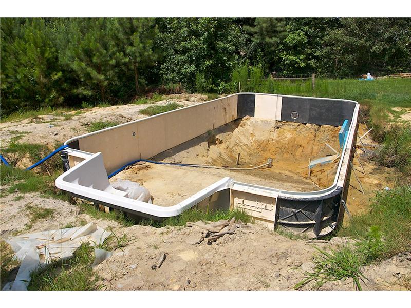 Swimming Pool Frame being Placed  | Pool Builder | Fayetteville, NC