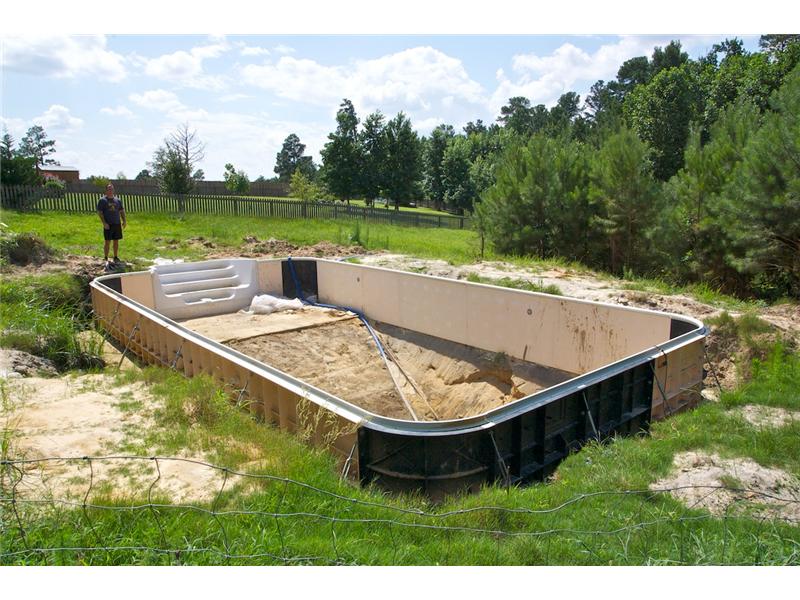 Swimming Pool Frame being Placed | Swimming Pool Contractor | Fayetteville, NC