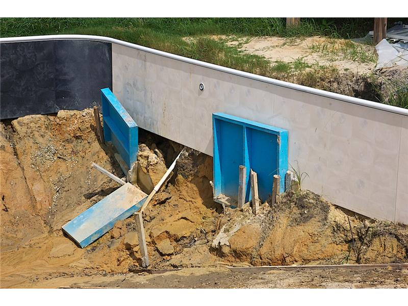 Swimming Pool Wall Molding being Placed | Swimming Pool Contractor | Fayetteville, NC
