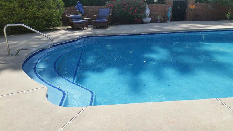 inground pool after replaster