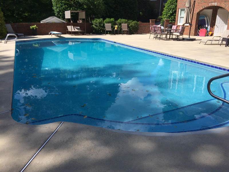 inground pool after replaster