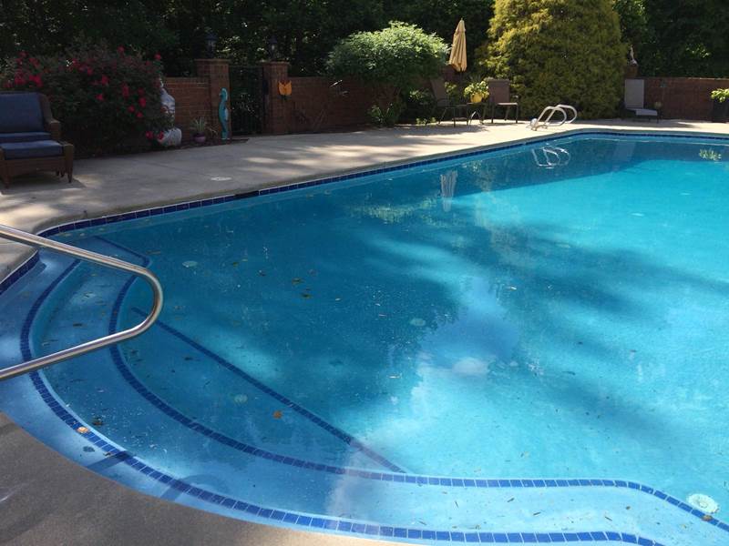 inground pool after replaster