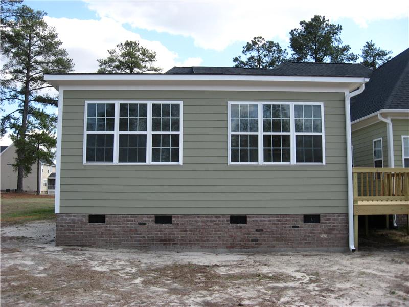 back view of sunroom addition