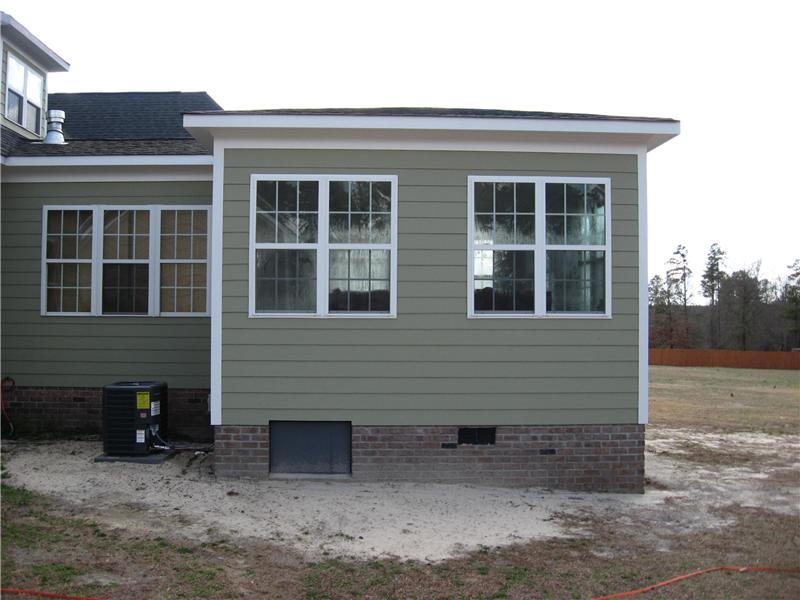 side view of sunroom addition