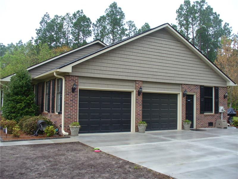 Two Car Garage with New Vinyl Siding, Fayetteville NC Siding Contractor
