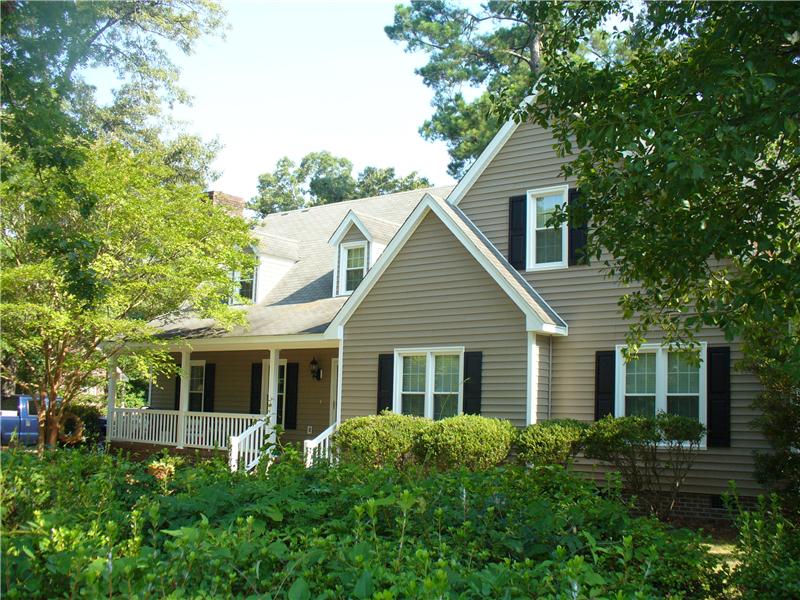 Beige House with New Siding, Fayetteville NC Siding Contractor
