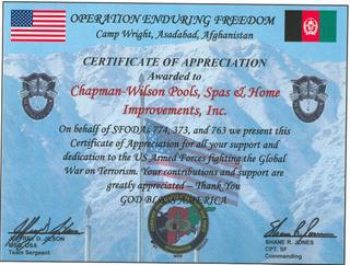 Military Photos | Pool Repair & Remodeling Services | Fayetteville, NC