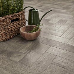 Karndean Opus Plank install in a herringbone pattern