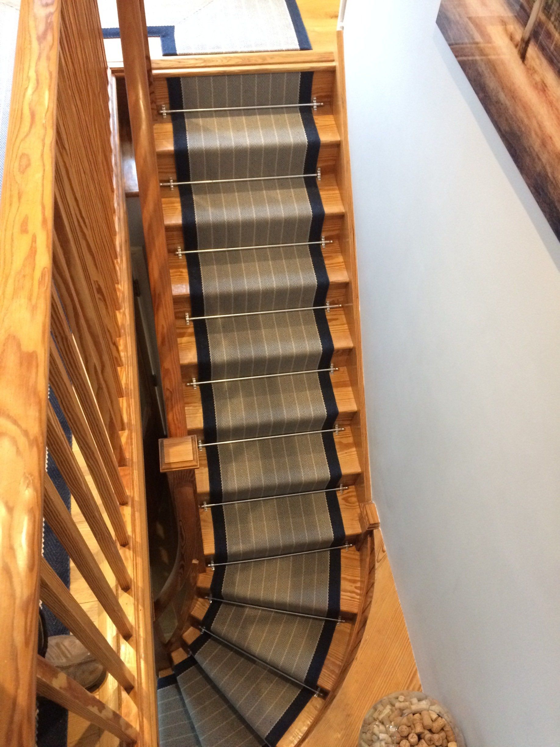 Roger Oates Stair Runner, Dart Midnight