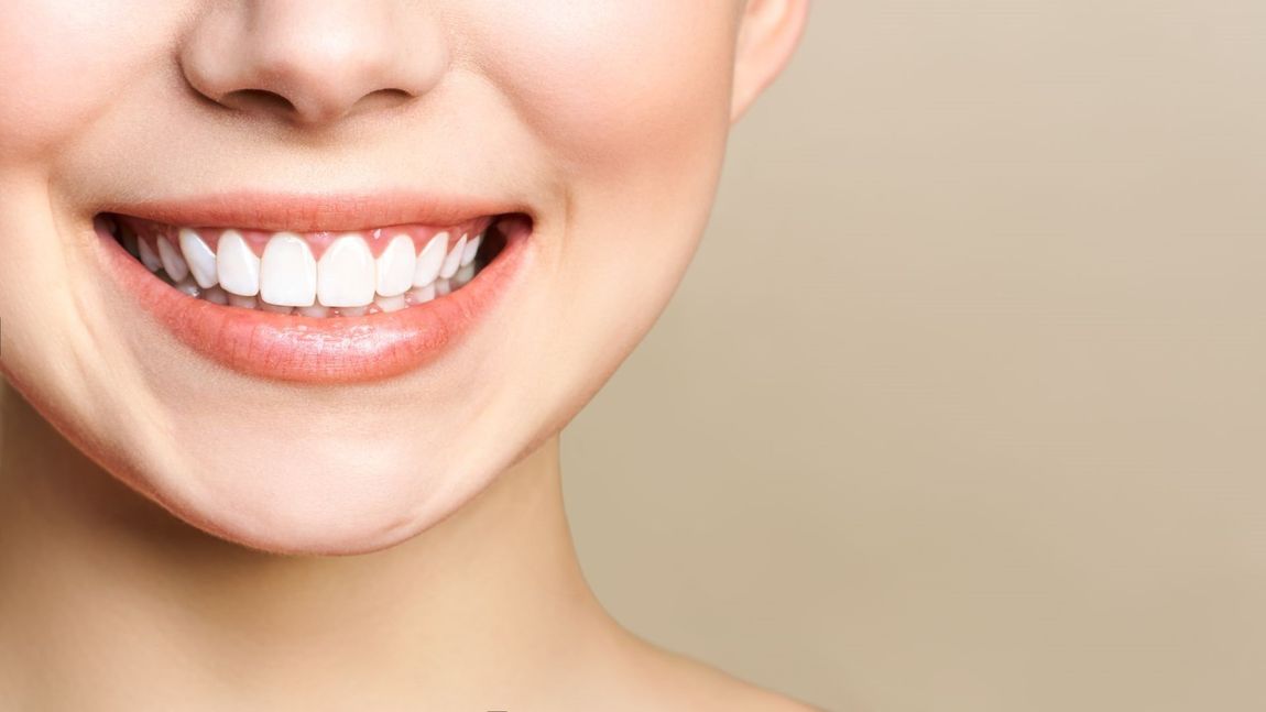 Close up of woman's smile