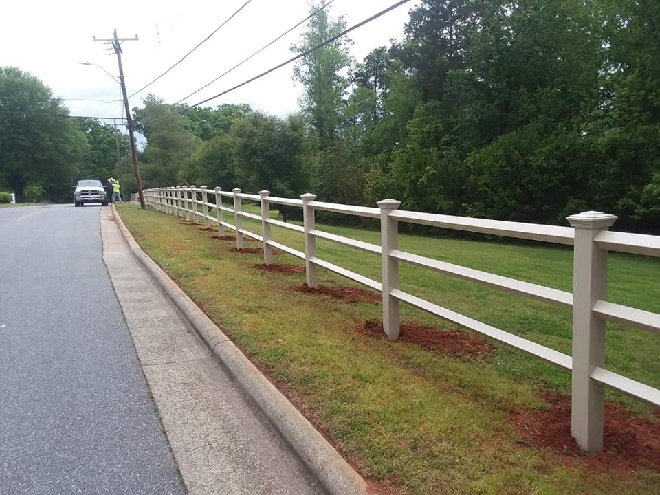 Almond Rail Fence — Hickory, NC — Fister Fence of Hickory LLC
