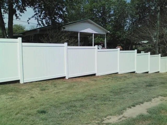 Vinyl Fence Stepped — Hickory, NC — Fister Fence of Hickory LLC