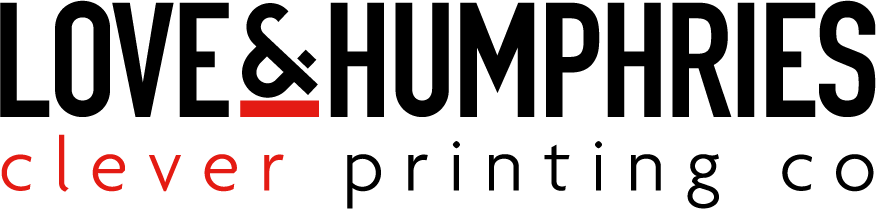 The logo for love & humphries clever printing co.