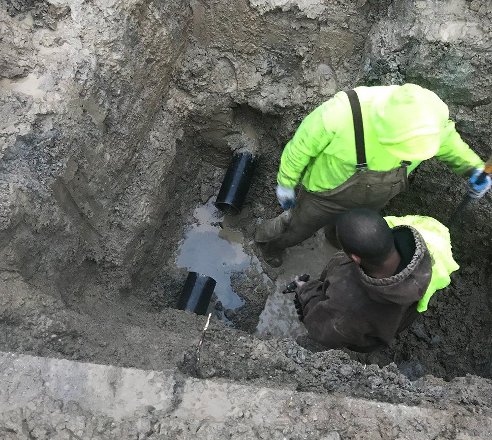 Before Connecting Underground Pipes — Fort Wayne, IN — Worx Companies