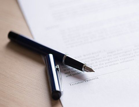 Wills and Trust —Testament Letter with a Pen in San Diego, CA