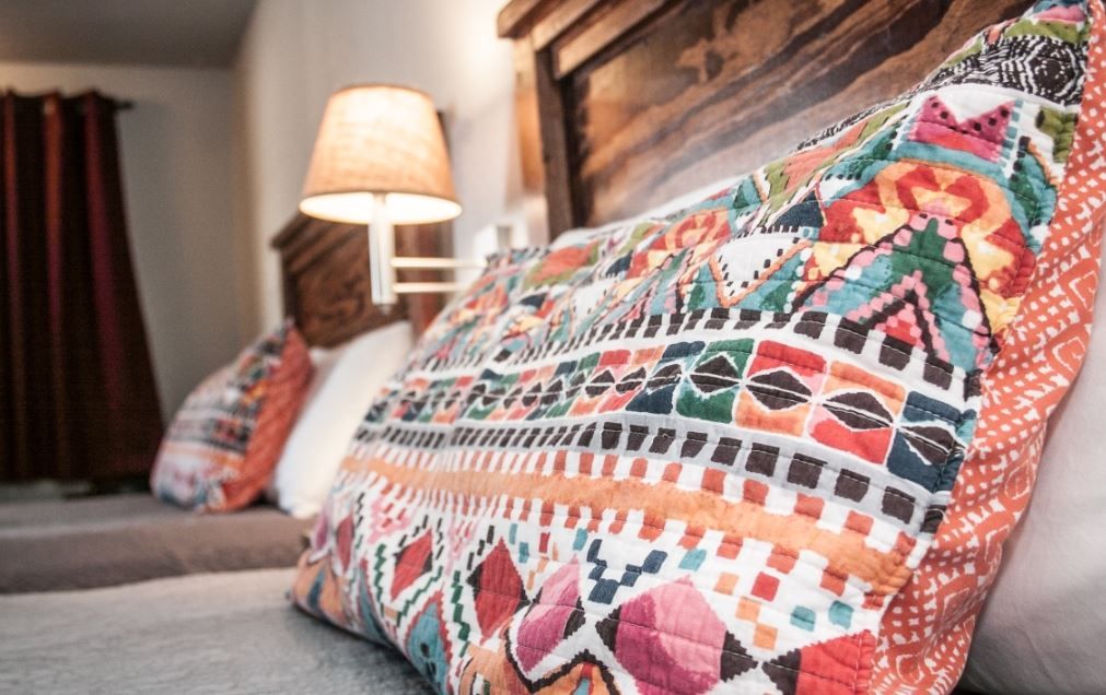 Comfortable hotel bedroom in Levelland, TX