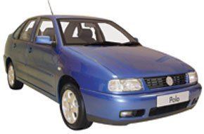 Blue VW Polo car
