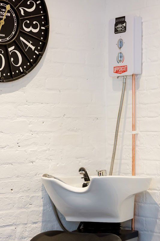 hair wash area
