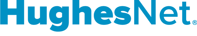 HughesNet logo in teal.