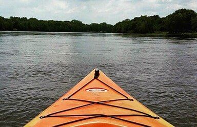 Kankakee — Orange Canoe on Kankakee River in Kankakee, IL Kankakee — Orange Canoe on Kankakee River in Kankakee, IL