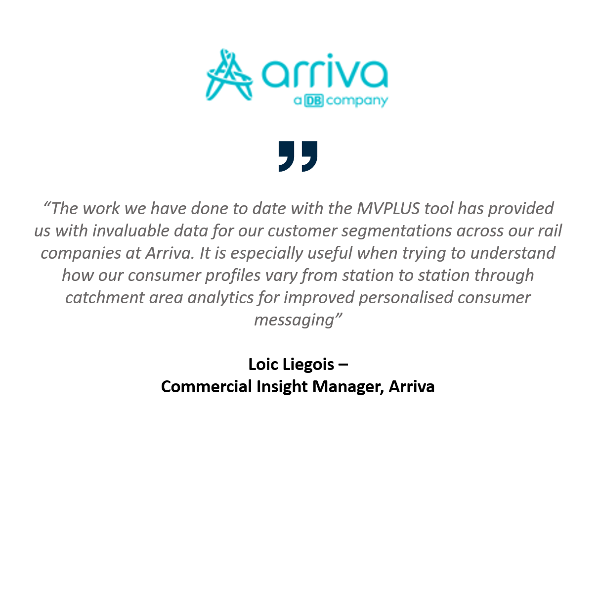 Transport operator used MVPLUS location planning software to understand more about their customers