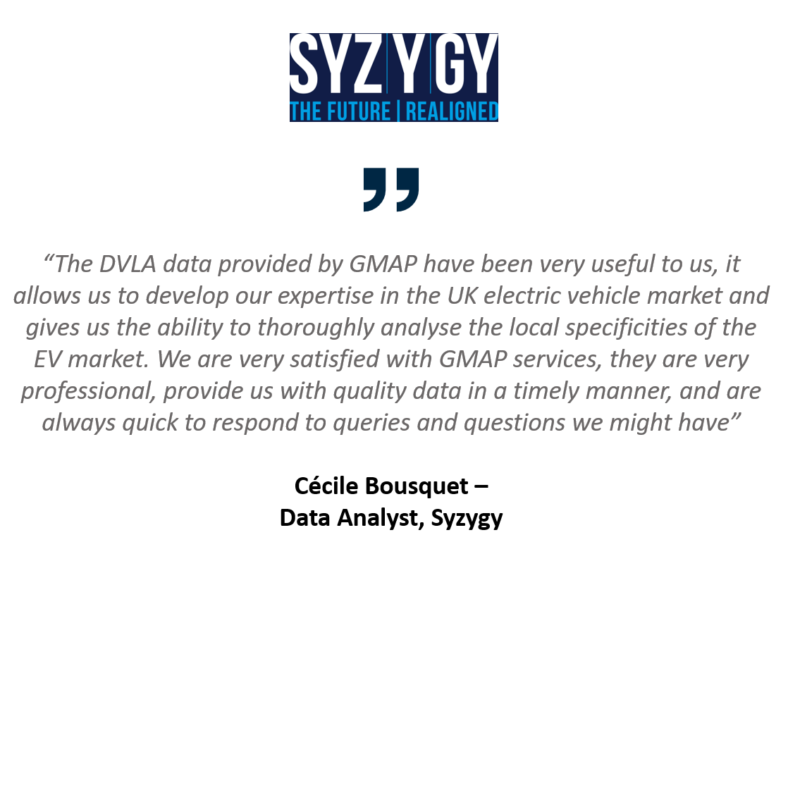 Syzgy use GMAP’s DVLA data to develop location intelligence insights for the automotive electric vehicle market