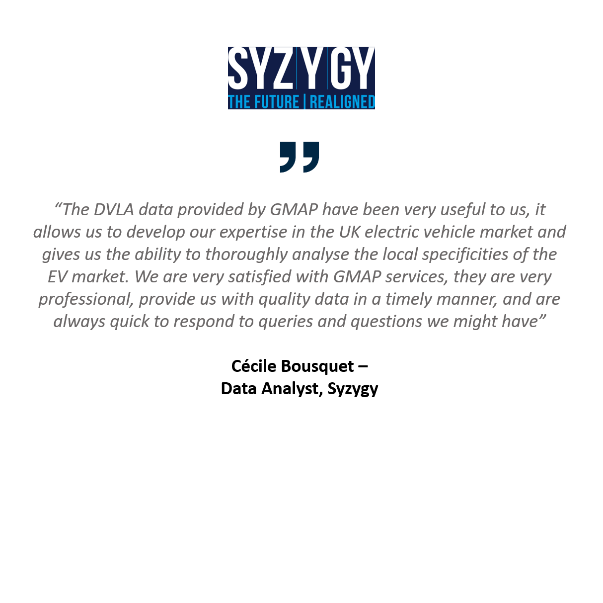 Syzgy use GMAP’s DVLA data to develop location intelligence insights for the automotive electric vehicle market