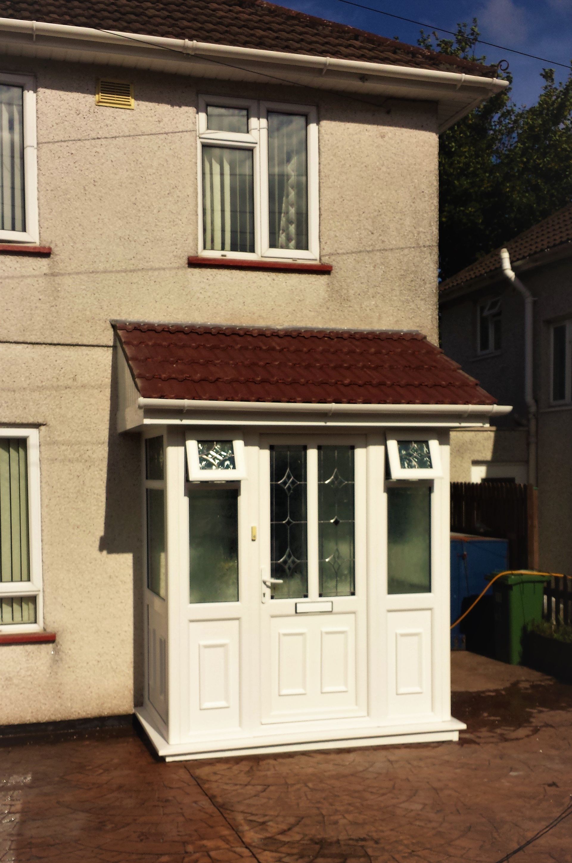 white framed doors