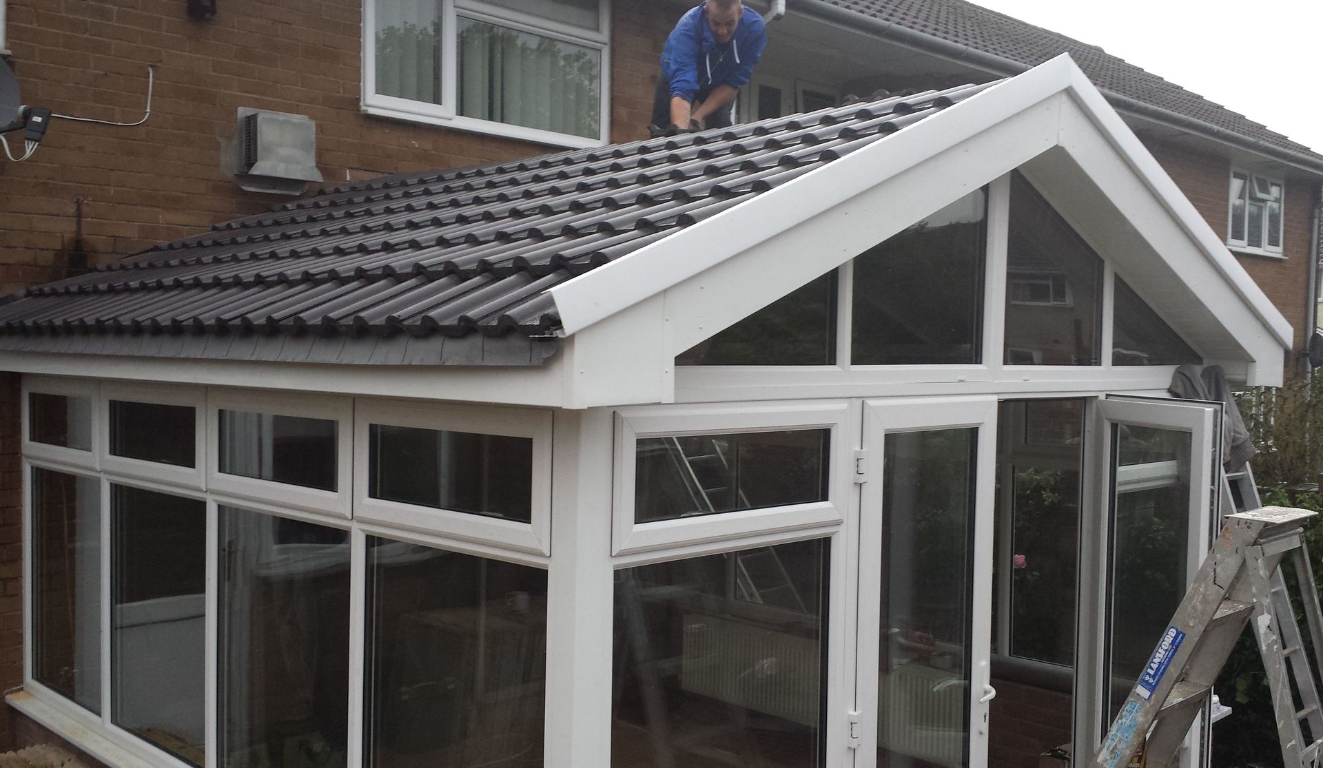 white frame conservatory