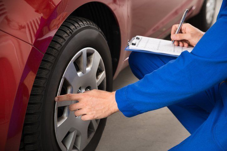 tire and hand
