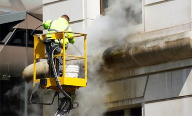Mobile sand blasting