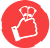 hand with money icon