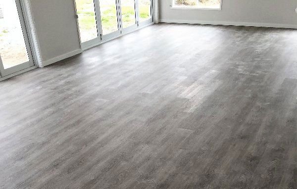 light brown floor design with glass door