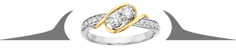 Dual Diamond Bypass Ring