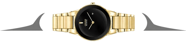 Gold-Tone Citizen Watch with Black Dial
