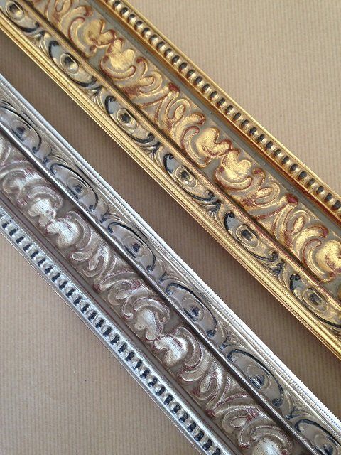 cornice asta intagliata oro argento