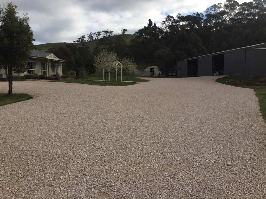 stone driveway